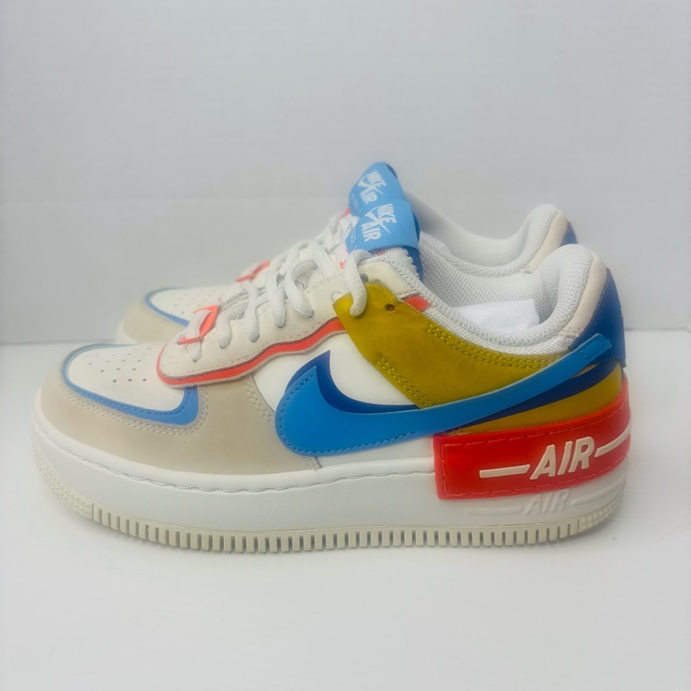 Nike Women's Blue and Orange Sneakers - Picture 6 of 7